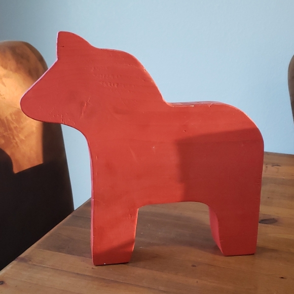 Scandinavian Solid Wood Horse 11 x 11 x 1.5"